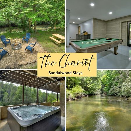 בלו רידג' The Chariot - Creek Front With Hottub, Fire Pits, Billiards, Ev Charger - Sandalwood Stays מראה חיצוני תמונה